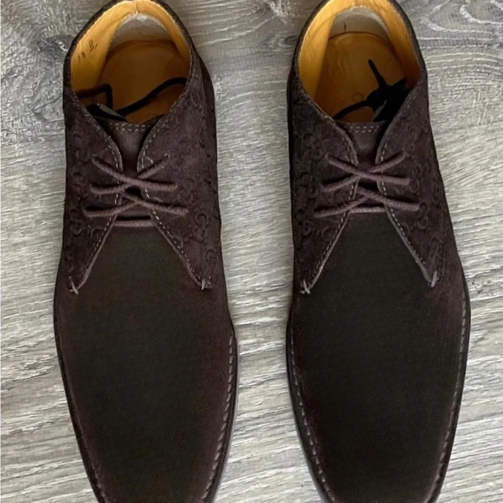 Vintage Gucci Men's Dark Brown Suede Boots - Picture 4 of 11